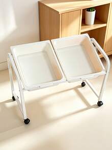 Mobile Storage Trolley With Angled Open Bins, Multi-Functional Hardware Tool Sorting Shelf. Suitable For Storing Toys, Snacks And Sundries; Multi-Layer Storage Rack With Universal Casters For Workshop And Household Material Organization. - Multicolor - View 5