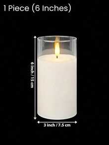 Teckwe LED Flameless Candles, Flickering LED Pillar Candles With Upgraded Teardrop Wick, Battery Operated Electronic Candles For Table Center Decor, Wedding, Garden, Holiday Party(The Customer Needs To Prepare Three AA Batteries Themselves.) - white light - View 15
