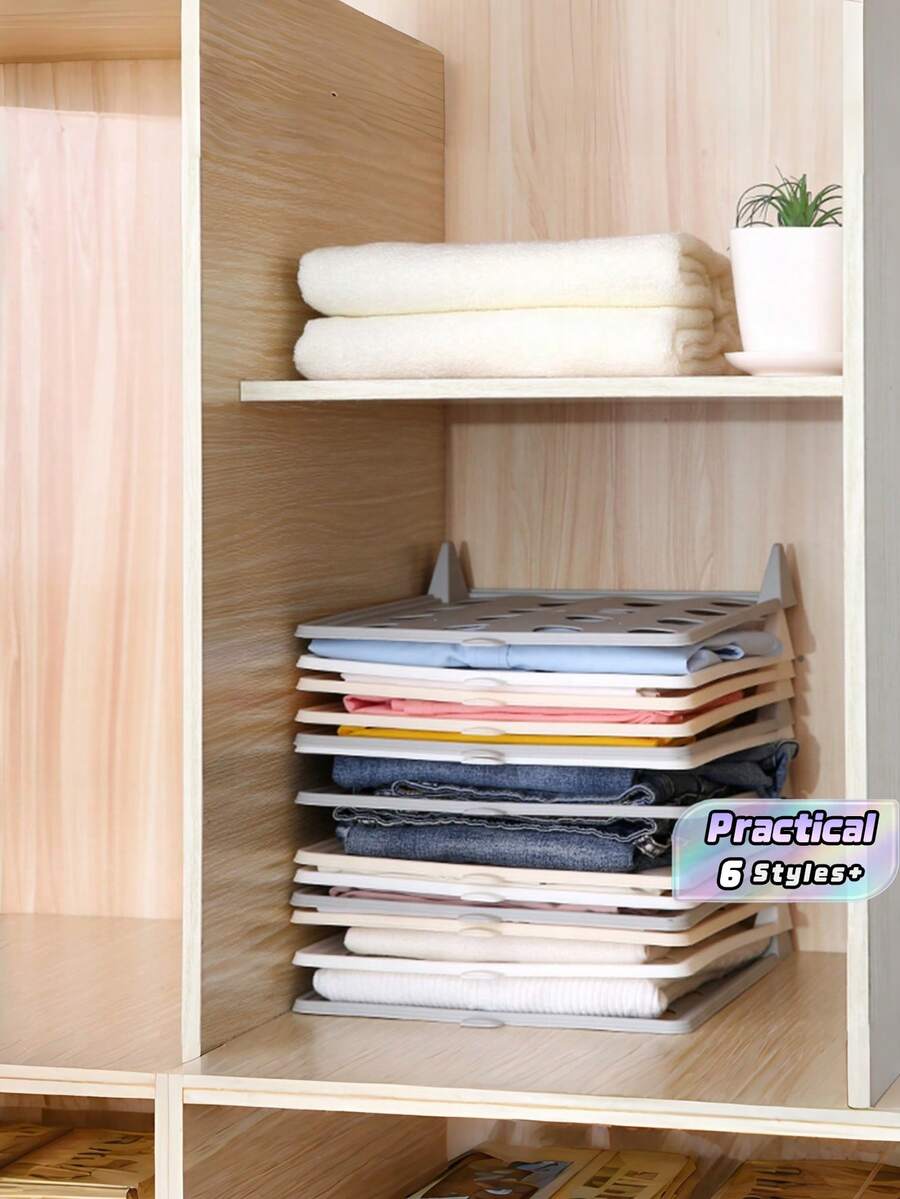 Creative Wardrobe Clothes Folding Board Multifunctional Plastic Anti Wrinkle Fold Organizer For Shirts Long Sleeve Household Portable Tidying Supplies - Multicolor - View 1