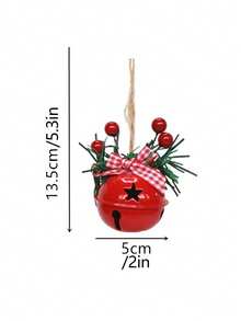 迷你聖誕花環裝飾品 人造松果大門把手掛飾 小花環 適用商店櫥窗佈置 聖誕節居家牆面裝飾 - 1PC - 查看 4