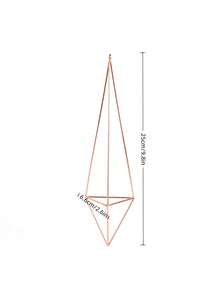 1PC Lightweight Durable Rustproof Iron Triangular Geometric Cube Hanging Planter With Rope For Indoor Outdoor Home Garden Office Balcony Study Living Room Valentine Wedding Holiday Party Decor Modern Farmhouse Style Wall Hanging Gift - Multicolor - View 20