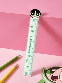 THE POWERPUFF GIRLS X SHEIN 時尚卡通壓克力尺，學習、文具、創意 - Buttercup - 查看 2