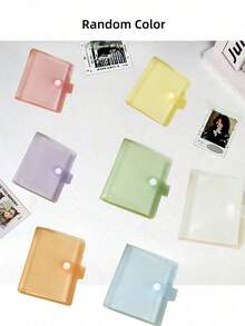 1pc 3-Inch Photo Album, Cute Light Color Transparent Card/Sticker Collection Book, DIY Style; Double-Sided 30 Pages, Total 60 Card Slots; Snap Closure Design, PP Material, Lightweight And Portable; Suitable For Storing K-Pop Photocards, Photos - one-size - View 13