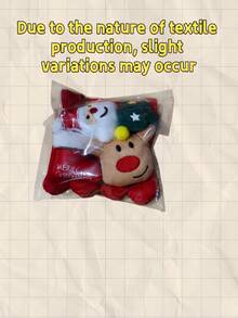 Quality Christmas Door Handle Covers Dustproof Fabric Cartoon Santa Reindeer Tree Stocking Decorative Party Home Room Protection Ornament Set - Multicolor - View 9