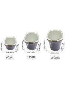 Grain & Cereal Sealed Containers Plastic Milk Powder Jars | Storage Boxes | Silicone Magnetic Sealed Jars - Manufacturer Direct Stock,Household Dry Grain Sealed Container Storage Box, Rice Bucket, Moisture Resistant Flour Bucket For Miscellaneous Grains Storage, Canned Rice Container, Rice Storage Box - Clear - View 3