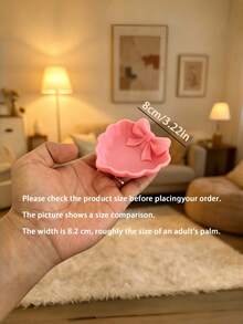 1PC Standard Size Durable Plastic Non Slip Scratch Resistant Lightweight Easy Clean Versatile Pink Heart Shaped Bow Design Jewelry Organizer Tray Storage Holder For Rings Gems Earrings Dressing Table Desk Bedside Home Office Vanity Decor - Multicolor - View 2