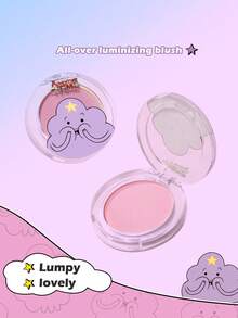 ADVENTURE TIME X SHEIN 1入高顯色粉狀腮紅 紫色腮紅 持久妝效 打造自然妝感 讓臉頰亮采 - 淺粉紫色 - 查看 2