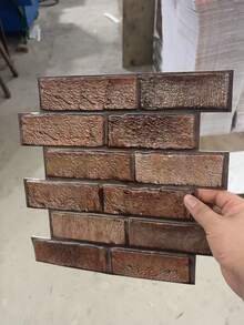 20-Piece 3d Bricks Self-Adhesive Splash Guard Panel, Waterproof Wallboard, Kitchen Wall Decor, Farmhouse Style, Suitable For Bathrooms, Living Rooms, Bedrooms, Vintage Home Wall Decoration - multicolor - View 8