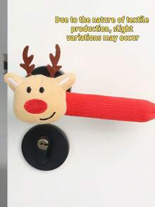 Quality Christmas Door Handle Covers Dustproof Fabric Cartoon Santa Reindeer Tree Stocking Decorative Party Home Room Protection Ornament Set - Multicolor - View 10