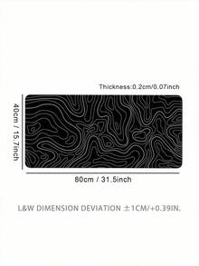 1PC Extra Large Washable Rubber Non Slip Keyboard Pad Mouse Mat Black Line Pattern Desk Pad For Gaming Office Home Computer Setup Learning Essentials Waterproof Durable Smooth Surface Desk Organizer - black line - View 11
