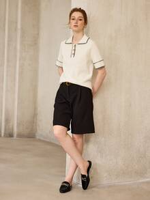 MOTF PREMIUM CASUAL COMFORTABLE METALLIC DETAIL FLATS, FOR NEW YEAR HOLIDAY, SPRING SHOES SPRING BREAK EASTER - Graphite Black - View 4