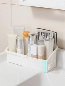 1PC Adjustable Durable Expandable Space Saving Vanity Organizer For Bathroom Cosmetics Lipstick Cotton Pads Storage Holder Rack Shelf Must Have - Multicolor - View 5