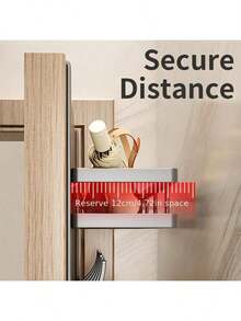 Hanging Door Storage Shelf, Easy To Install, Stylish Side Door Storage Rack, Suspended Storage Rack With Hooks - No Damage Installation, Multi-Functional Metal Hooks, Can Store Coats And Hats, Side Door Storage Rack For Bedroom, Easy To Install - Multicolor - View 7