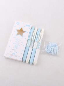 12/8/4/1 Pink And White Ballet Style Ballpoint Pen With 0.5 Mm Tip, Black Ink, Bow Decoration, Click Function, Student Paper, Teaching Gift, Diary Writing, Project Pen, Back To School - Ballet Pink Gel Pen - View 12