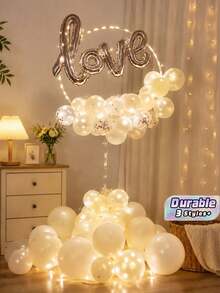 1/5/10Pcs White Round Balloon Ring Stand, Clear PVC Rod With Water-Filled Base For Table Floating Decor, Birthday Party Decoration Display Rack - multicolor - View 1