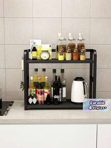 Kitchen Multi-Functional Storage Rack For Seasonings, Utensils, And Bottled Condiments With Multi-Layer Shelving - View 1