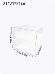 White Base High-Definition Collectible Display Box, Assembled Transparent Acrylic Box, Alternative To Glass Box, Used For Displaying Figurines, Dolls, Ornaments, Home Storage & Organization, Gift Box - Multicolor - View 18