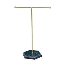 1 Piece Solid Metal Minimalist T Shaped Jewelry Display Rack Multi Hook Large Capacity Stable Freestanding Storage Holder For Necklaces Bracelets Rings Watches Elegant Simple Tabletop Organizer Indoor Bedroom Vanity Household Decor All Season Jewelry - Multicolor - View 2