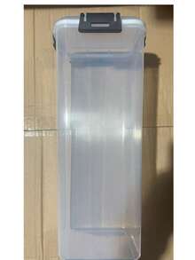 1pc Sealed Bread Box - Transparent Plastic Food Storage Container With Divider, Reusable Rectangular Meal Prep Container, Essential For Kitchen Organization, Clear Design - Multicolor - View 18
