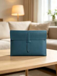 1PC A4 Leather Portfolio Folder Professional Sleek With Elastic Band Pen Loop For Documents Notebooks For Business Meeting School Student Office HotSale - Multicolor - View 12