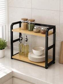 Kitchen Multi-Functional Storage Rack For Seasonings, Utensils, And Bottled Condiments With Multi-Layer Shelving - View 4