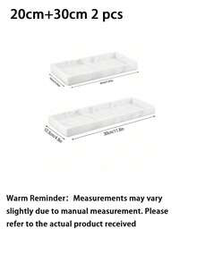 2pcs Set Bathroom Tray Marble Plate, Made Of Silicone With White Marble Pattern, For Bathroom, Bathtub, Kitchen Sink And Bathroom Silicone Tray Back To School - multicolor - View 12