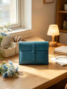 1PC A4 Leather Portfolio Folder Professional Sleek With Elastic Band Pen Loop For Documents Notebooks For Business Meeting School Student Office HotSale - Multicolor - View 11