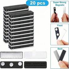 3/12/20 Magnetic Buckle Name Tag With Clip Name Tag Tape 3 Neodymium Magnet Sticky Magnet Uniform Coat ID Tag (Black) - A - View 9