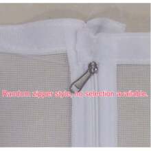 Zippered Self-Adhesive Mosquito Net, Suitable For Home Windows, Removable - White With White Edges - View 5