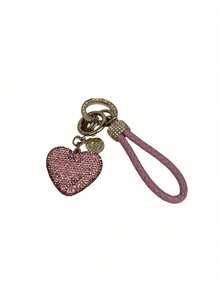 Valentine's Day Gift Heart-Shaped Keychain, Wristlet Sparkling Keychain, Women's Keychain, Car Key, Wallet Charm, Handbag, Backpack Accessory, Engagement, Wedding, Birthday Party Gift - multicolor - View 18