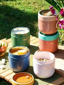 Cirelle 1PC Oat Cup Can Be Microwave Heated For Breakfast, Office Workers Can Bring Yogurt Cup - Multicolor - View 3