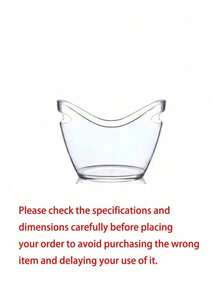 Gallon Plastic Ice Bucket With Handle, Champagne And Wine Cooler, Easy To Carry, Bar Decor, Party Accessory, Essential For Home Hospitality, Suitable For Wine, Champagne, And Beer, Party And Wedding Drinks Bucket - View 4