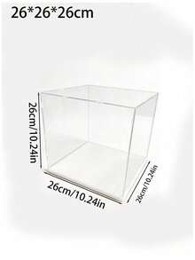 White Base High-Definition Collectible Display Box, Assembled Transparent Acrylic Box, Alternative To Glass Box, Used For Displaying Figurines, Dolls, Ornaments, Home Storage & Organization, Gift Box - Multicolor - View 20