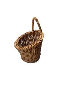 Vintage Style Wall Hanging Kitchen Storage Basket - Multi-Functional Hanging Organizer Basket With Hooks, Suitable For Condiments, Cooking Utensils, Spices - Space-Saving Rustic Style Decorative For Cabinet, Pantry, Small Kitchen - Mocha Brown - View 9
