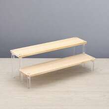 Perfume Stand Organizer Acrylic Display Risers Cupcake Display Stand Holder Large Shelf Risers For Figures, Dessert Shelves For Party, Riser Stand For Decoration And Organizer Dolls Collections Display Food Dessert Stand Jewelry Display Stand Clear - Beige - View 9