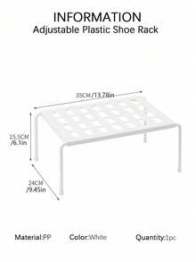 1/2pcs Adjustable Plastic Shoe Rack - Tiered Storage Rack, Expandable Shoe Organizer, Space Saving Design - Fits Sneakers, Slippers, Boots, Shoe Boxes, Suitable For Closet Organization, Great For Home, Dorm, Living Room, Kitchen, Bathroom, - Multicolor - View 17