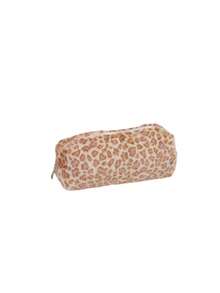 Sweet And Edgy Plush Leopard-Print Pen Case, High-End Appearance, Ultra-Soft Makeup Bag, Student Stationery Box, Large Capacity Storage Bag. - multicolor - View 17