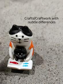 Set Dekorasi Kotak Adegan Kreatif Unik Sempurna Bertema Kucing, Kopi, dan Katak Resin, Figur Miniatur, Ornamen Meja, Hadiah Seni Buatan Tangan untuk Rumah dan Kantor. - MultiWarna - View 10
