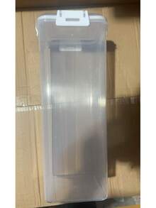 1pc Sealed Bread Box - Transparent Plastic Food Storage Container With Divider, Reusable Rectangular Meal Prep Container, Essential For Kitchen Organization, Clear Design - Multicolor - View 17