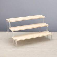 Perfume Stand Organizer Acrylic Display Risers Cupcake Display Stand Holder Large Shelf Risers For Figures, Dessert Shelves For Party, Riser Stand For Decoration And Organizer Dolls Collections Display Food Dessert Stand Jewelry Display Stand Clear - Beige - View 10