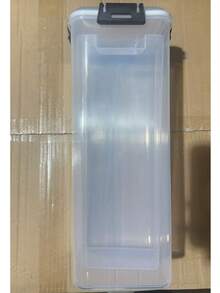 1pc Sealed Bread Box - Transparent Plastic Food Storage Container With Divider, Reusable Rectangular Meal Prep Container, Essential For Kitchen Organization, Clear Design - Multicolor - View 16