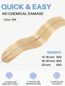 Micro Loop Human Hair Extensions Premium Virgin Remy Hair 22# Honey Blonde Reusable Invisible Micro Link Bead Hair No Glue No Tape Design 50Pcs 12-22 Inch Anti Shedding Soft Texture Ideal For Full Head Makeover Holiday& Hairstyle For Girls & Women - S22 - View 4
