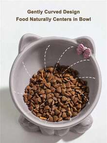PETSIN Cat Bowl Ceramic Cat Food Bowl Cat Rice Bowl Pet Bowl Cute Cat Rice Bowl Pet Supplies - Multicolor - View 7