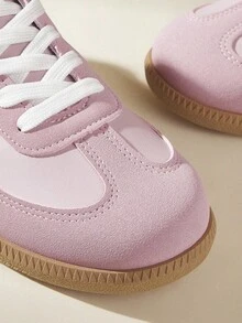 CUCCOO EASI 女款米色極簡休閒運動鞋，適合聖誕節與返校季 - 淺粉色 - 查看 9
