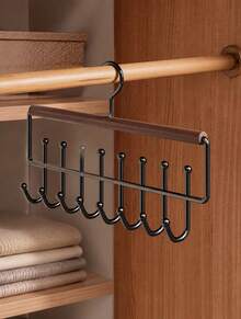 2Pcs Modern Wall Mounted Metal Storage Organizer W/ 8 Hooks For Hats Towels Straps Bedroom Bathroom - Multicolor - View 6