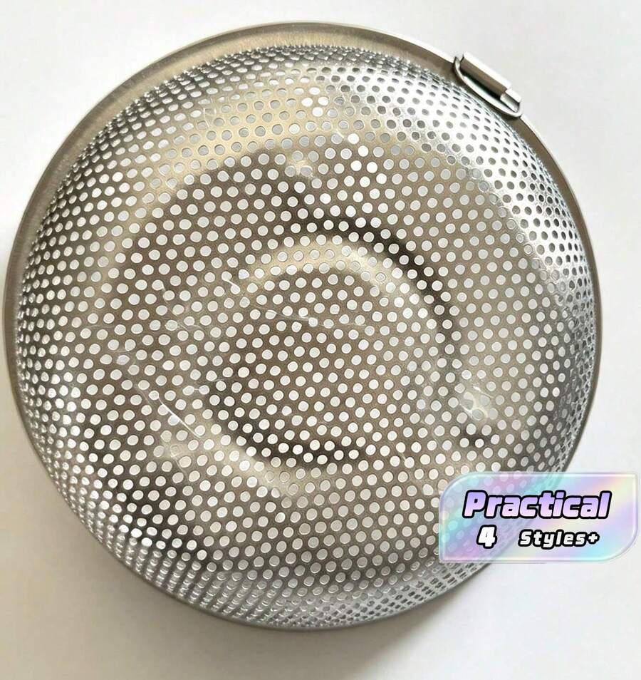 Stainless Steel Multi-Purpose Filter Basket With A Sturdy, Meshed Design For Draining And Rinsing Fruits And Vegetables. - Silver - View 1