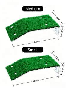 1 Turtle Sun Floating Island With Artificial Grass Platform-Turtle Tank/Fish Tank Decoration Reptile Accessories Mini Swimming Ring, Suitable For Brazilian Squirrel Turtle/Water Turtle/Tortoise To Rest, Sun, Climbing Reptile Habitat Decoration - Multicolor - View 7