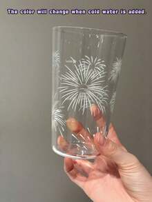 Original Temperature-Activated Fireworks Design, High Borosilicate Glass, Color Shifts With Cold & Warm Water, Marked Measurements, Perfect For Daily Drinks At Home. - Multicolor - View 3