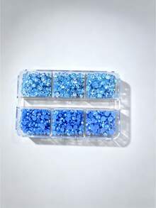 2700顆平底樹脂水鑽 2mm 3mm 4mm 多尺寸 6格盒裝 閃亮自黏式裝飾鑽 DIY珠寶 鞋子 衣物 手工藝品裝飾 - 彩色 - 查看 16