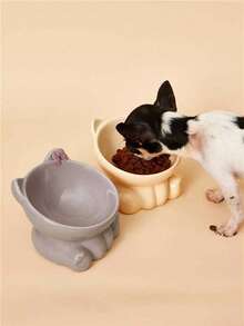 PETSIN Cat Bowl Ceramic Cat Food Bowl Cat Rice Bowl Pet Bowl Cute Cat Rice Bowl Pet Supplies - Multicolor - View 6